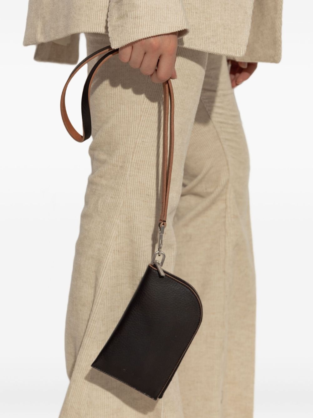 curved zip leather wallet - 6