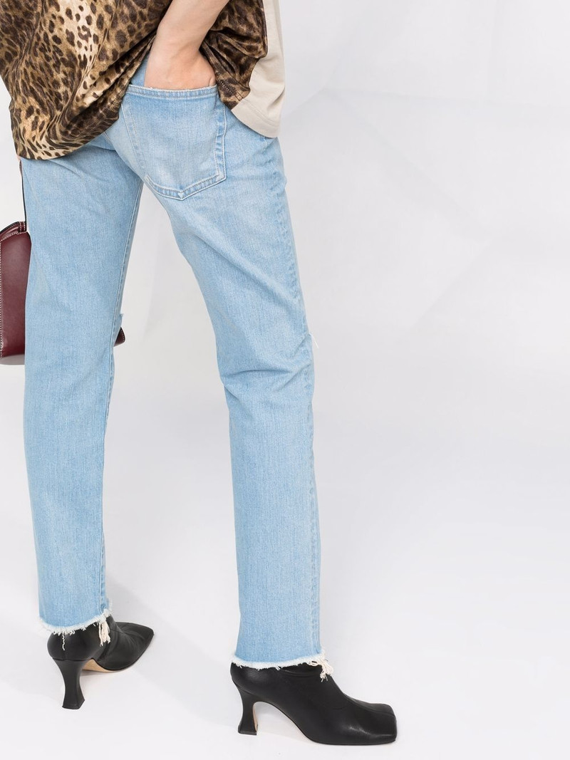 distressed skinny-cut jeans 3