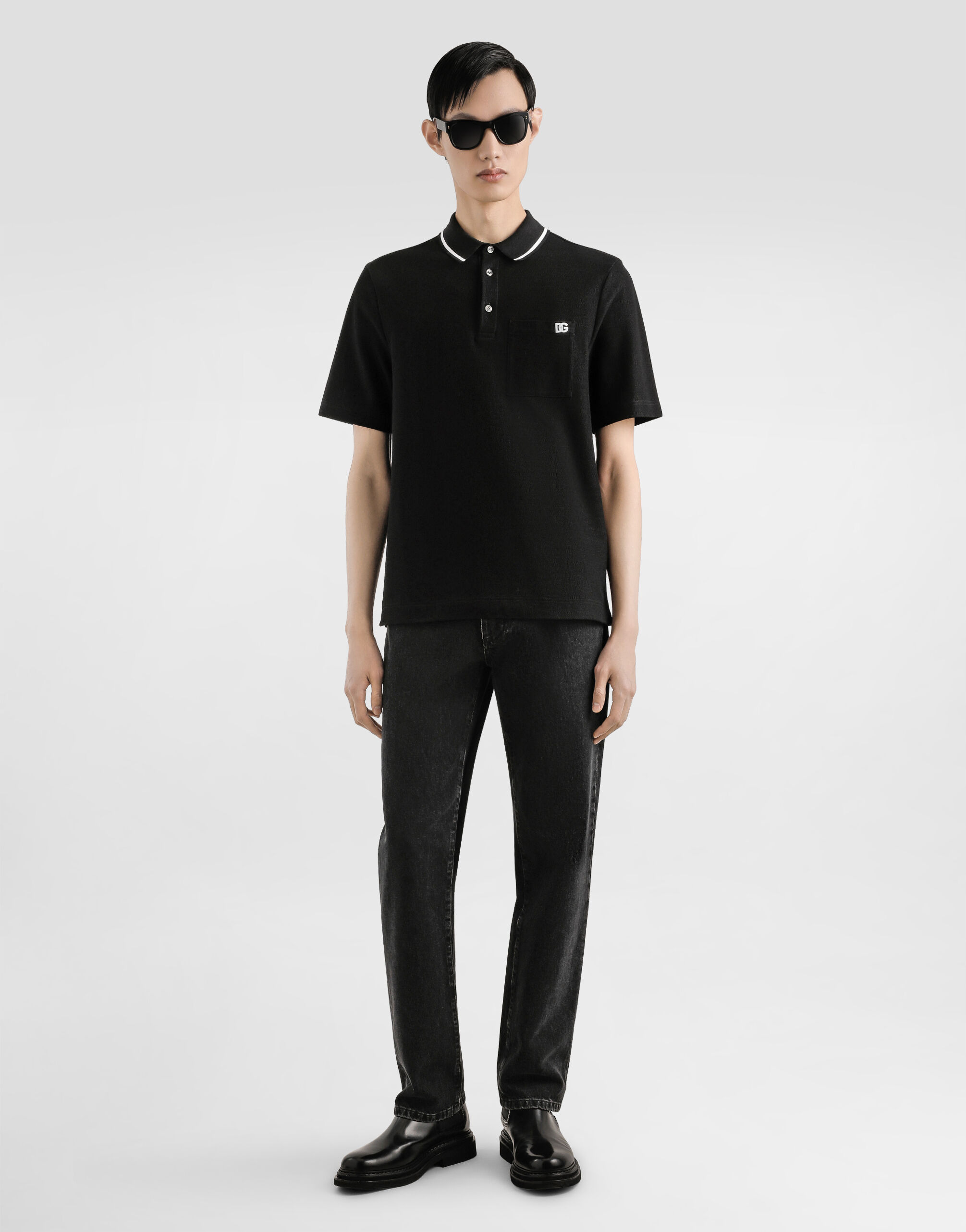 Cotton piqué polo shirt - 2