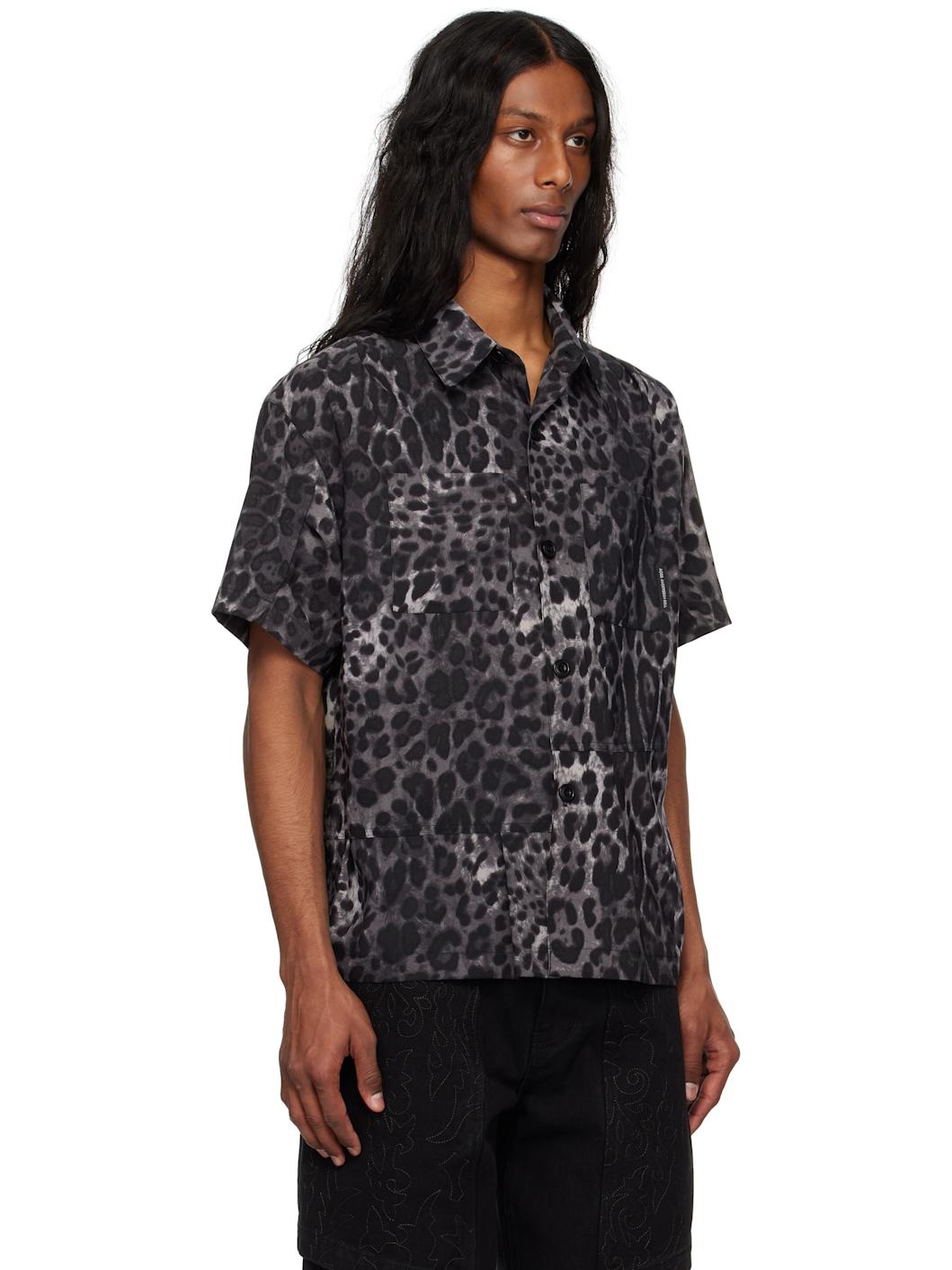 Black & Gray Leopard Shirt - 2