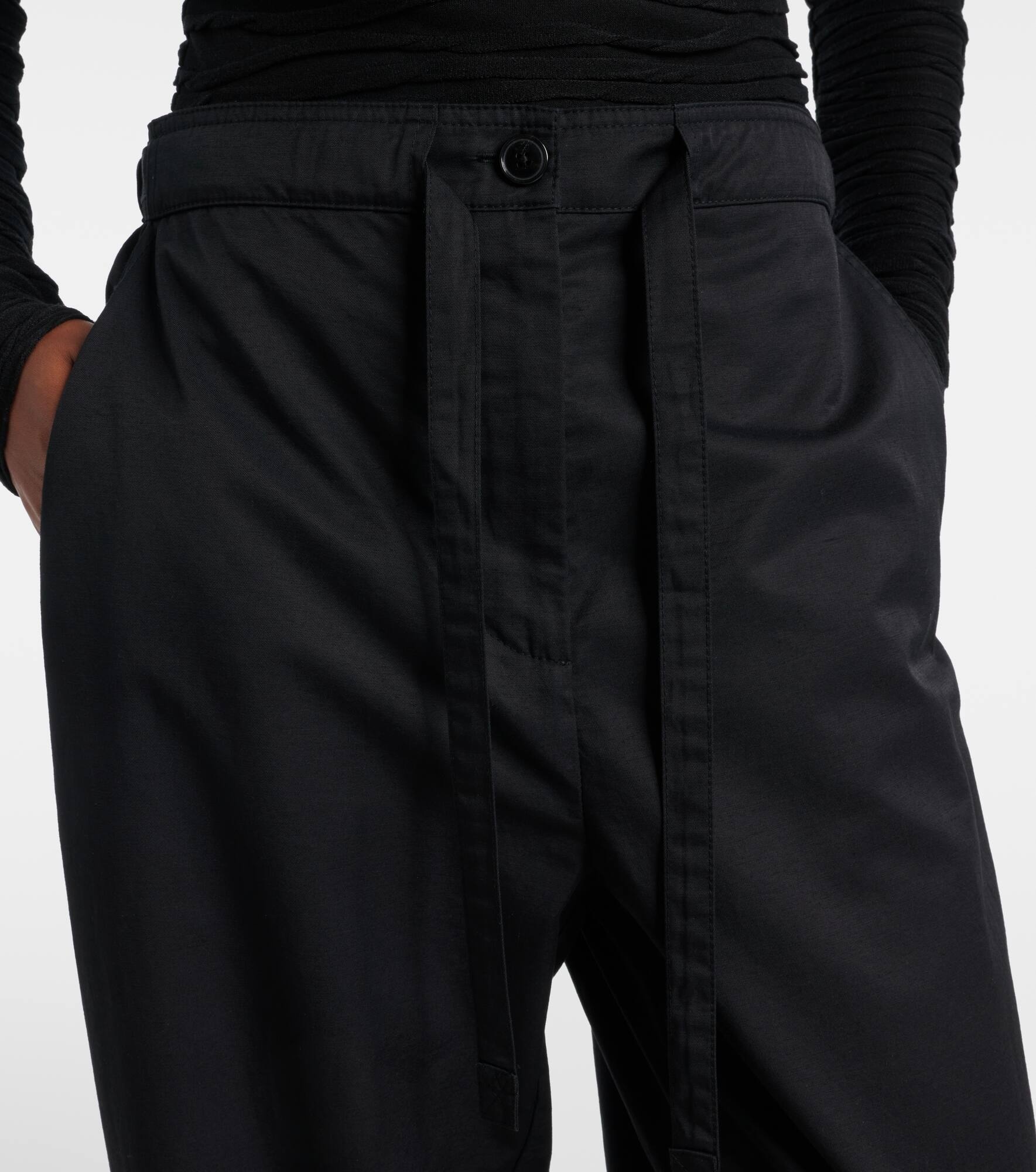 White Label Barret cotton-blend poplin wide-leg pants - 4