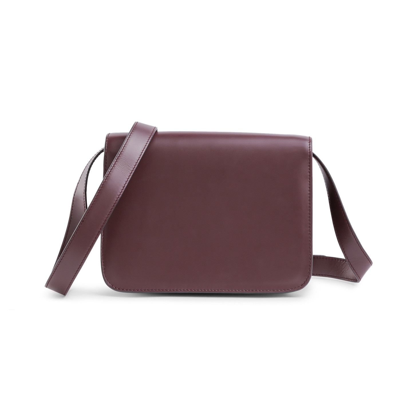 Burgundy leather crossbody bag - 5