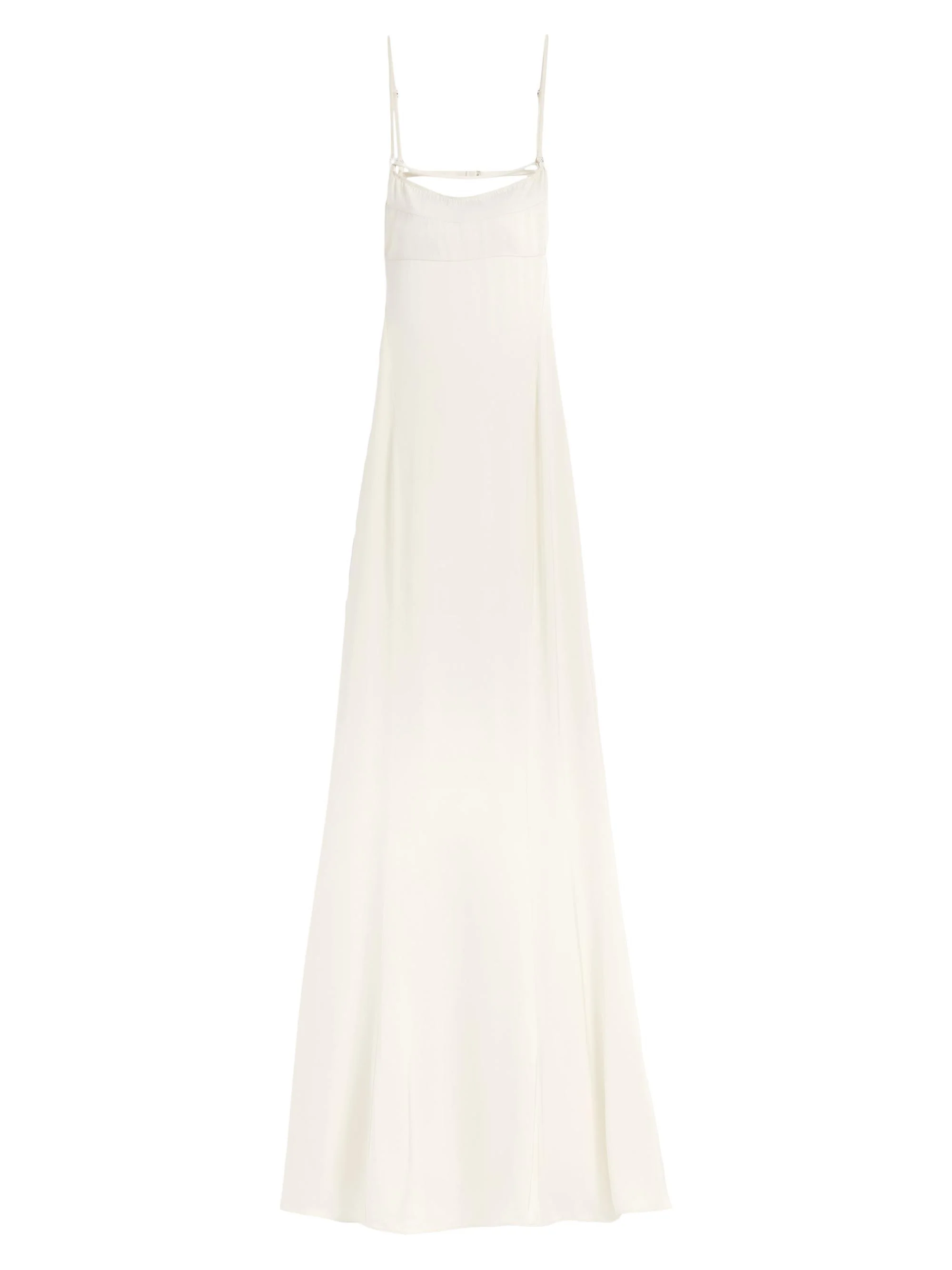 Women's Cotton Scoopneck Maxi Dress - Off White - 1