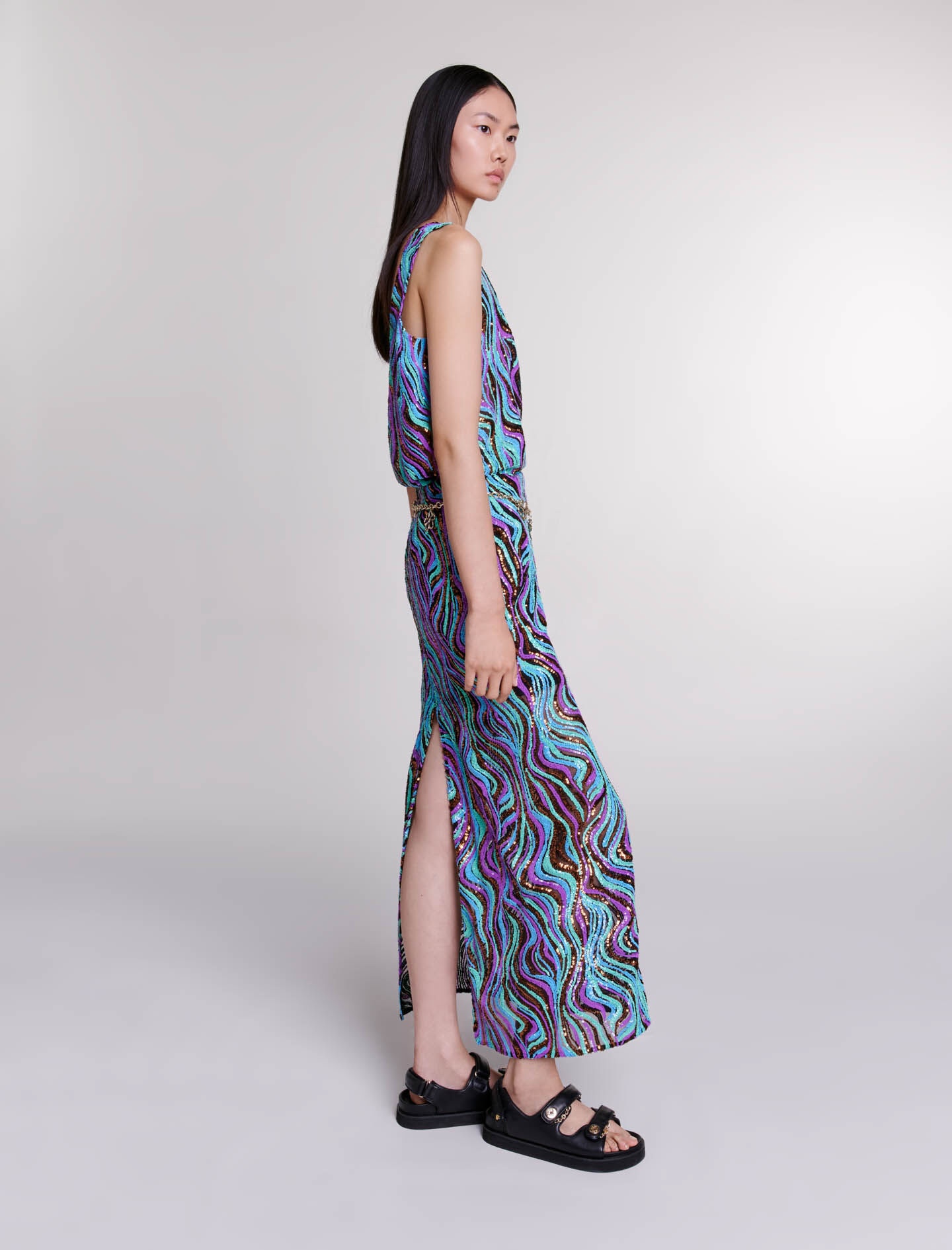 Sequin maxi skirt - 4