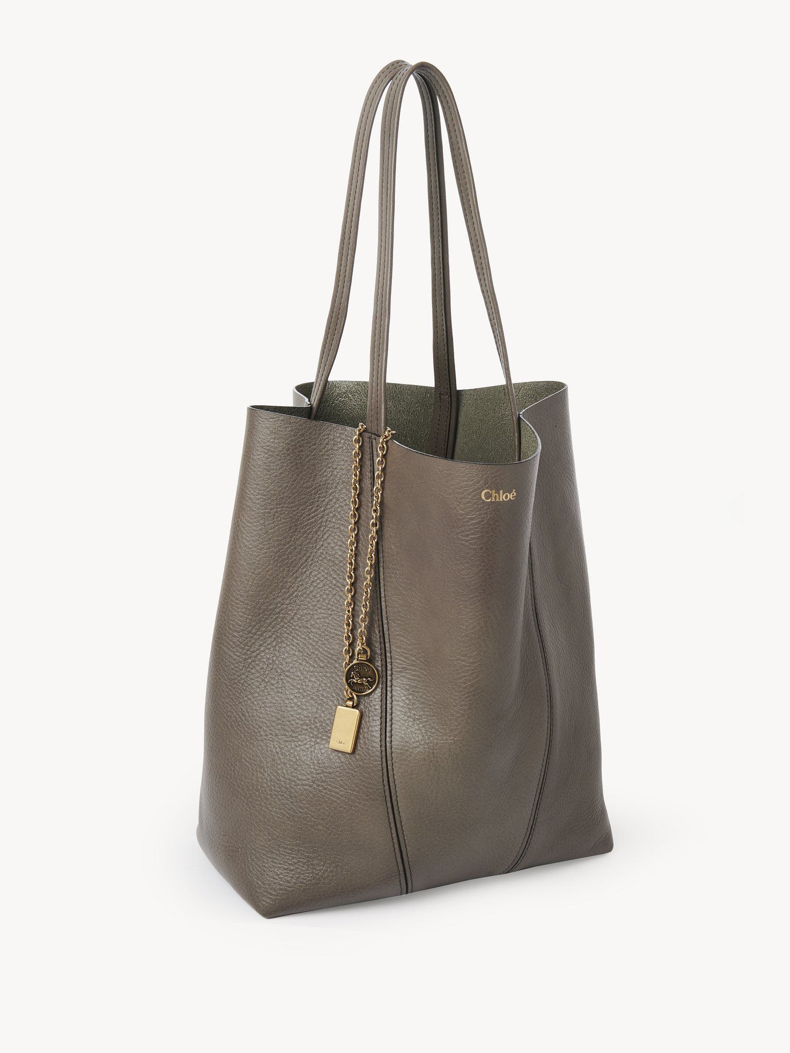 CHLOÉ SPIN TOTE BAG IN GRAINED LEATHER - 4