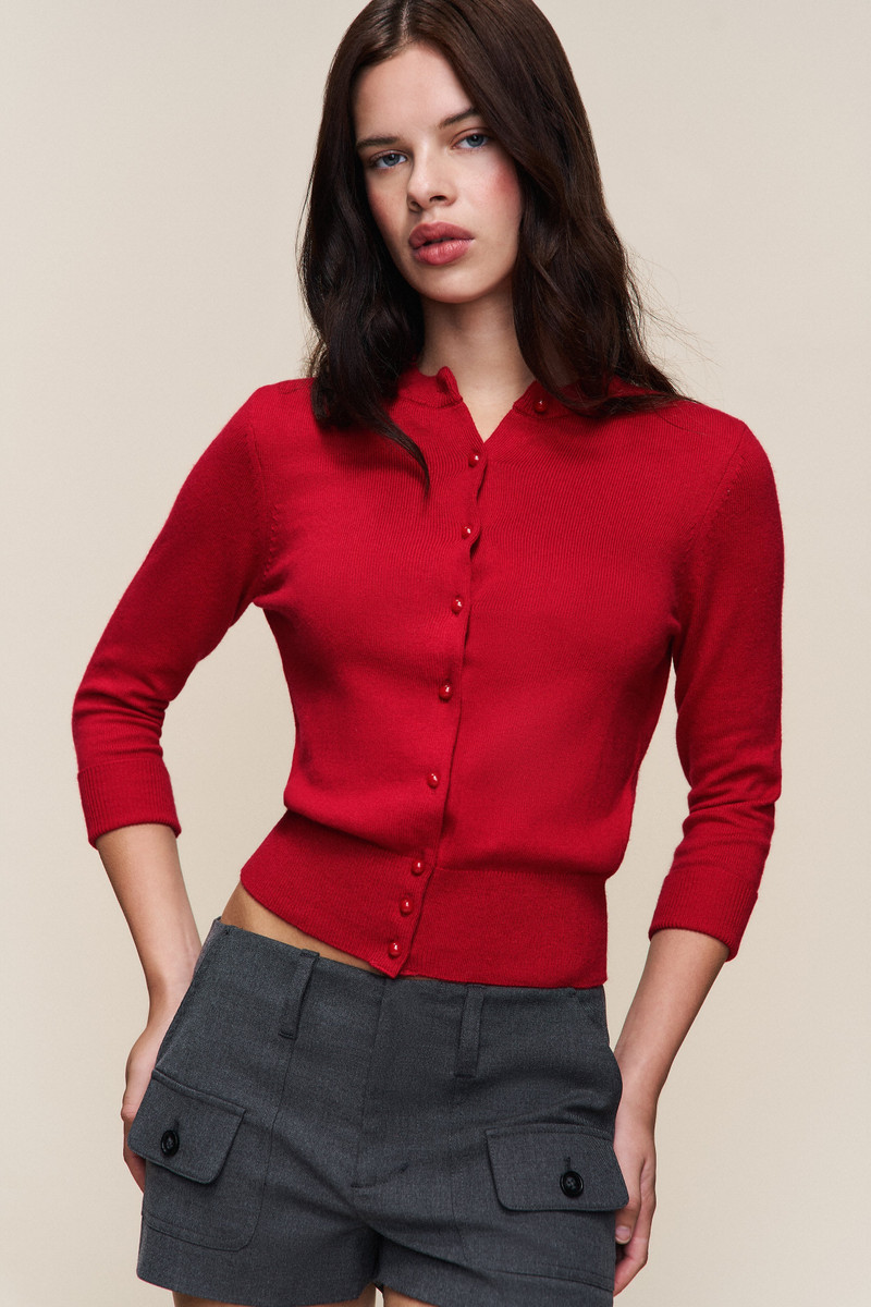 GUIZIO EMELIE CROPPED WOOL CARDIGAN outlook