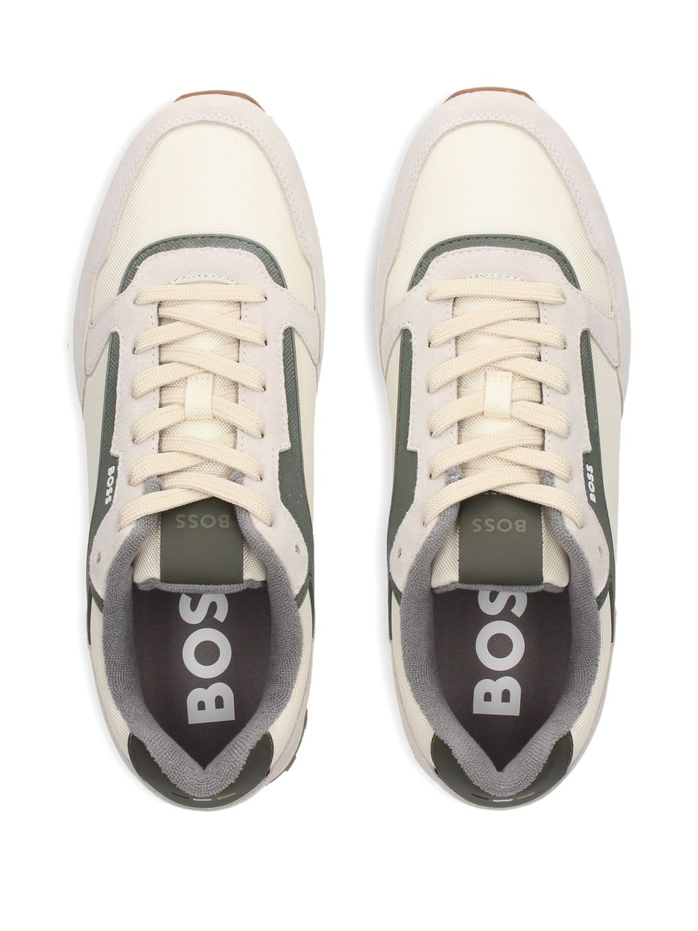 suede panel sneakers - 3