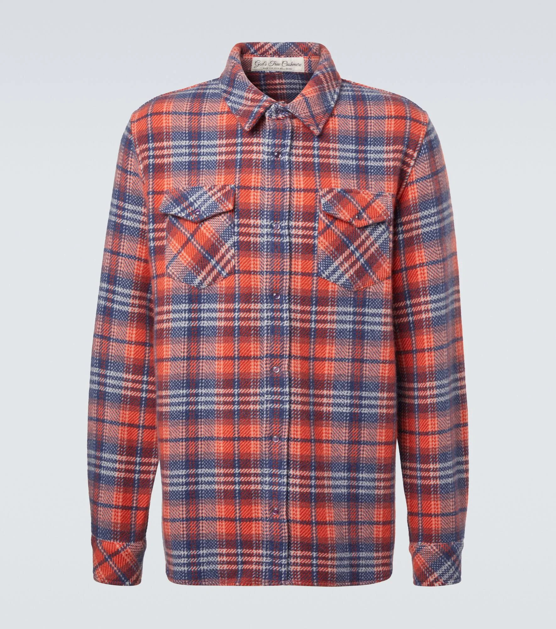 Americana cashmere shirt with amethyst - 1