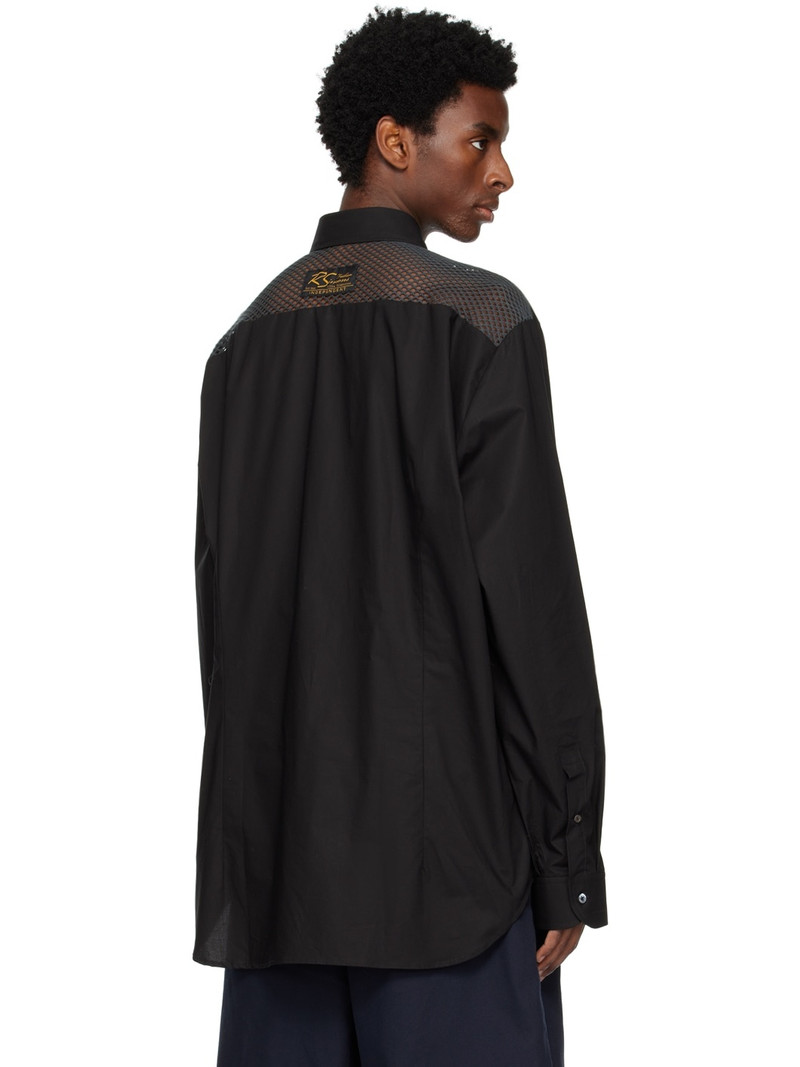 Black Mesh Panel Shirt 3
