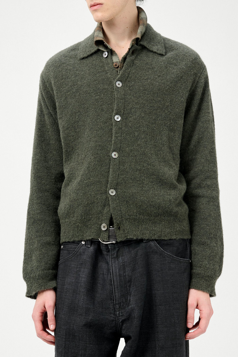 Evening Polo Moss Green Fuzzy Alpaca 4