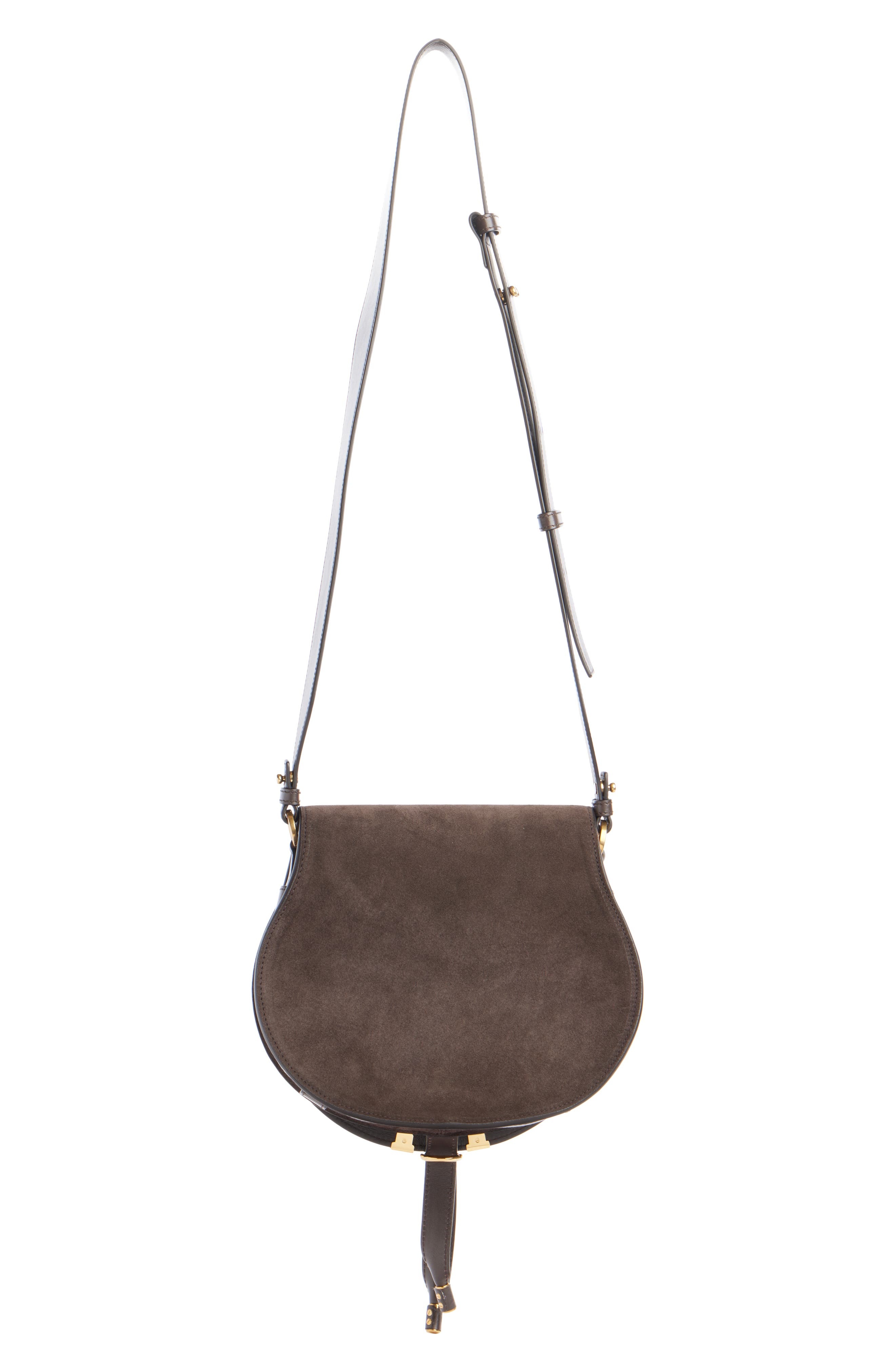 Chloé Large Marcie Suede Crossbody Bag in Kohl Brown at Nordstrom - 4