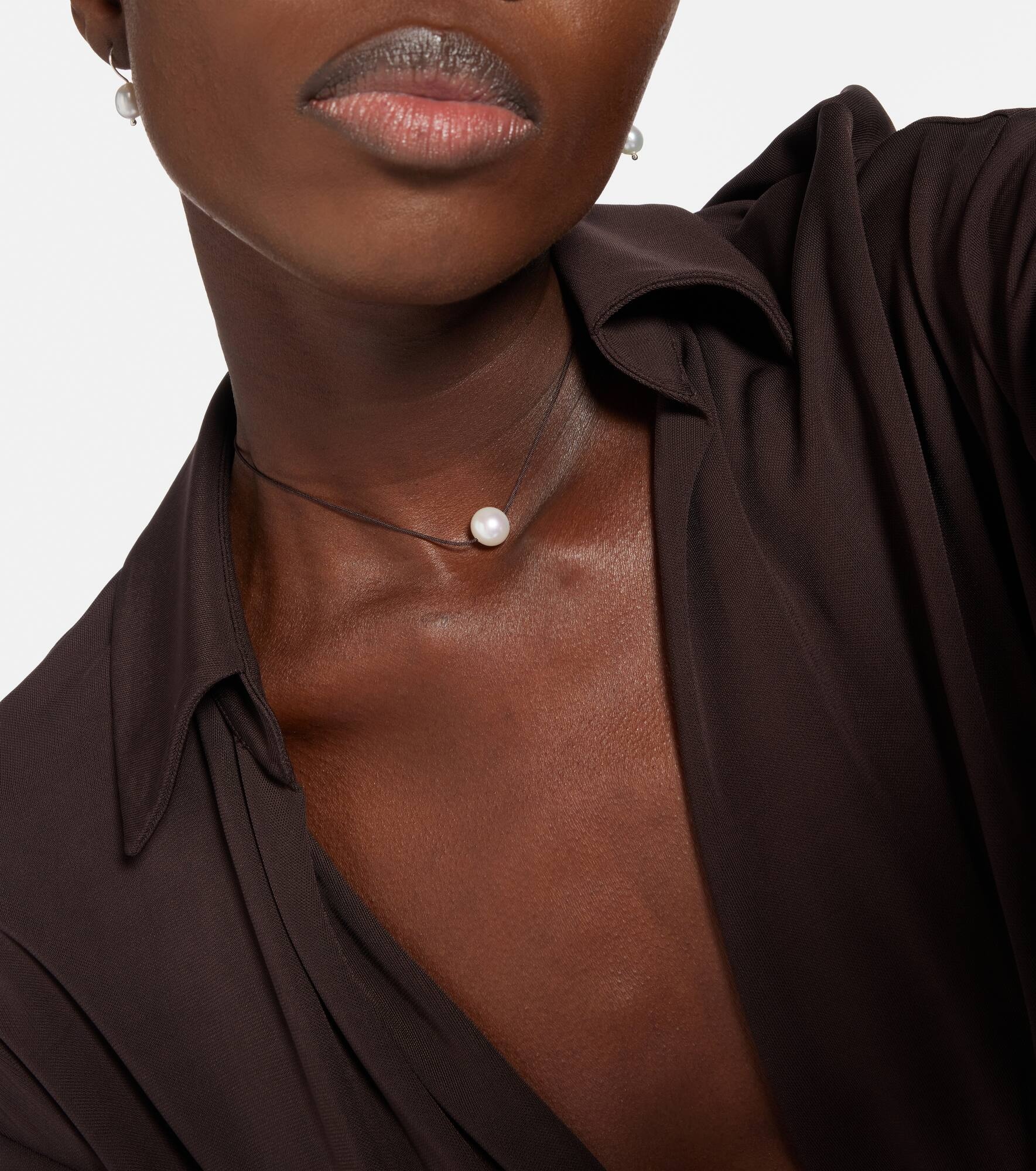 Brown Emilie Freshwater Pearl Choker - 5