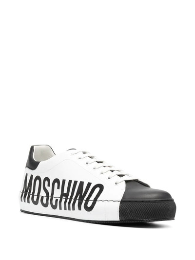 Moschino logo-print two-tone sneakers outlook