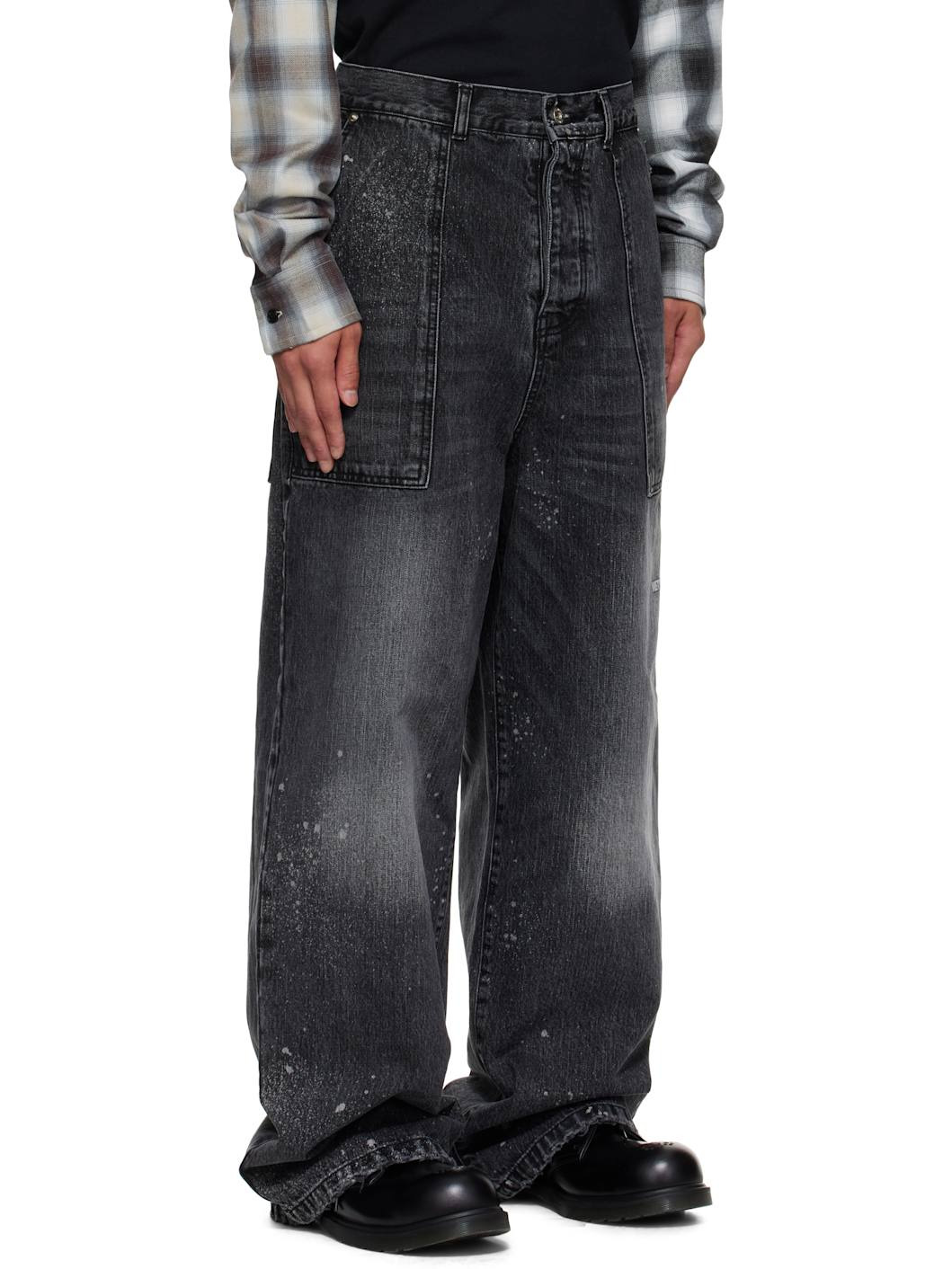 Black Distressed Jeans - 2