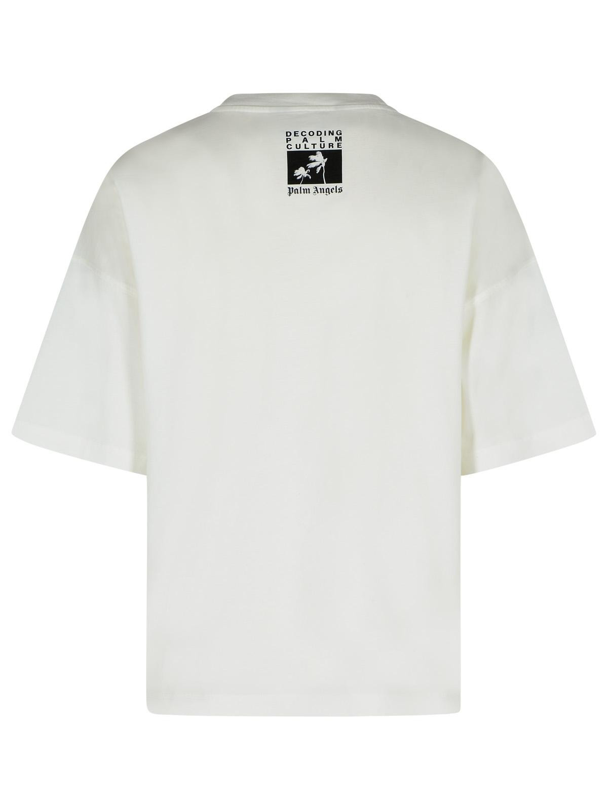 Palm Angels 'Dec. Palm Culture' White Cotton T-Shirt Men - 3