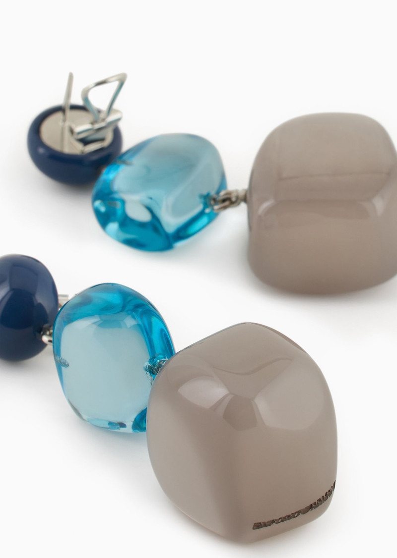 EMPORIO ARMANI Oversize multiform pendant earrings outlook