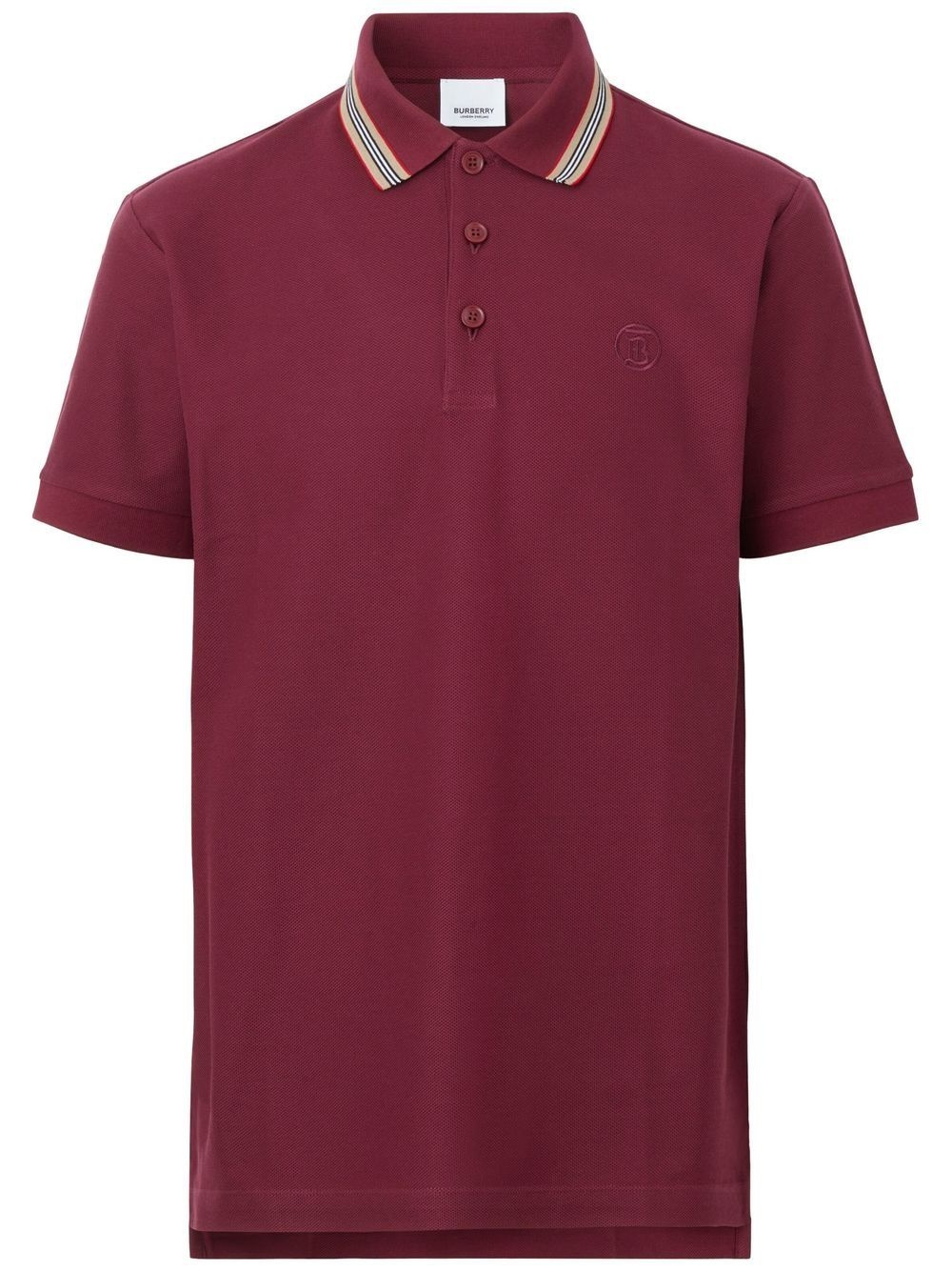 Icon-stripe collar polo shirt - 1