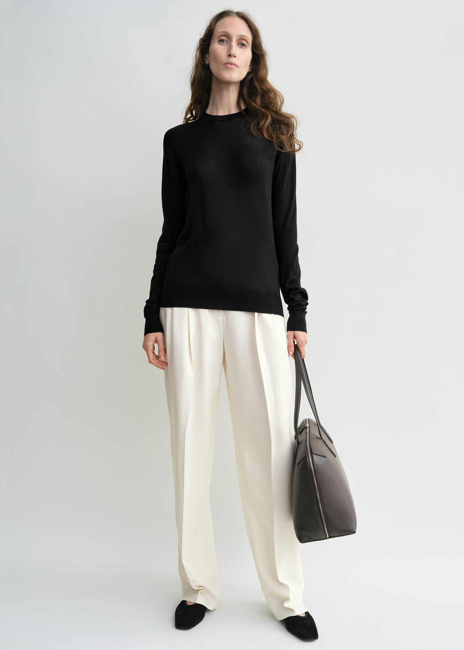 Fine crew knit black - 2