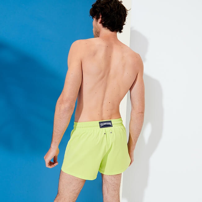 Men Swim Trunks Short and Fitted Stretch Solid - 4