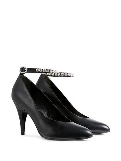 GUCCI crystal-embellished 95mm pumps outlook