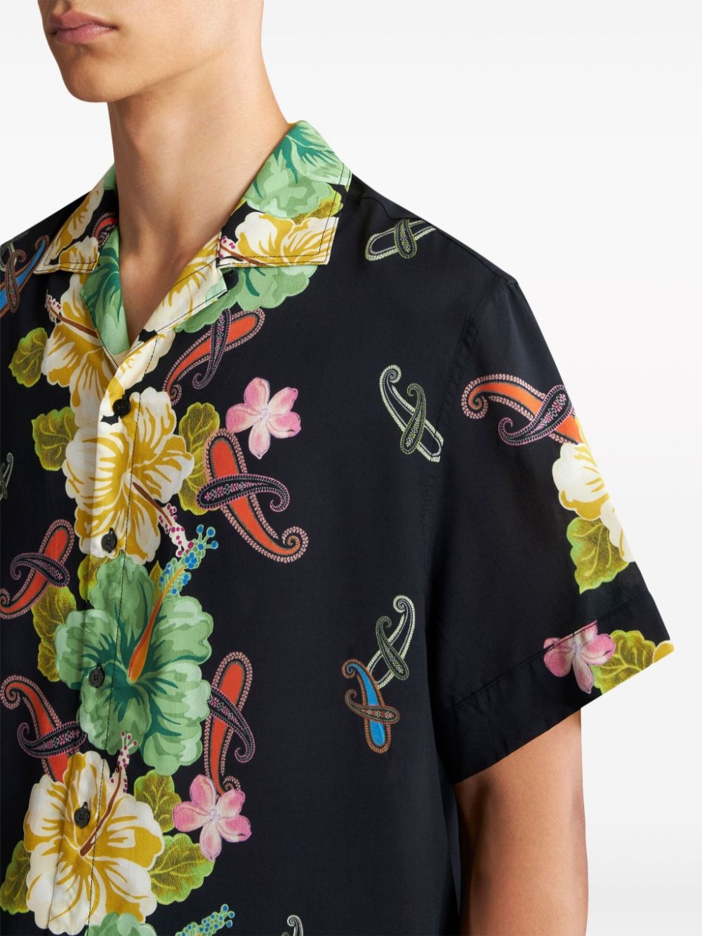 floral-print cotton shirt - 5