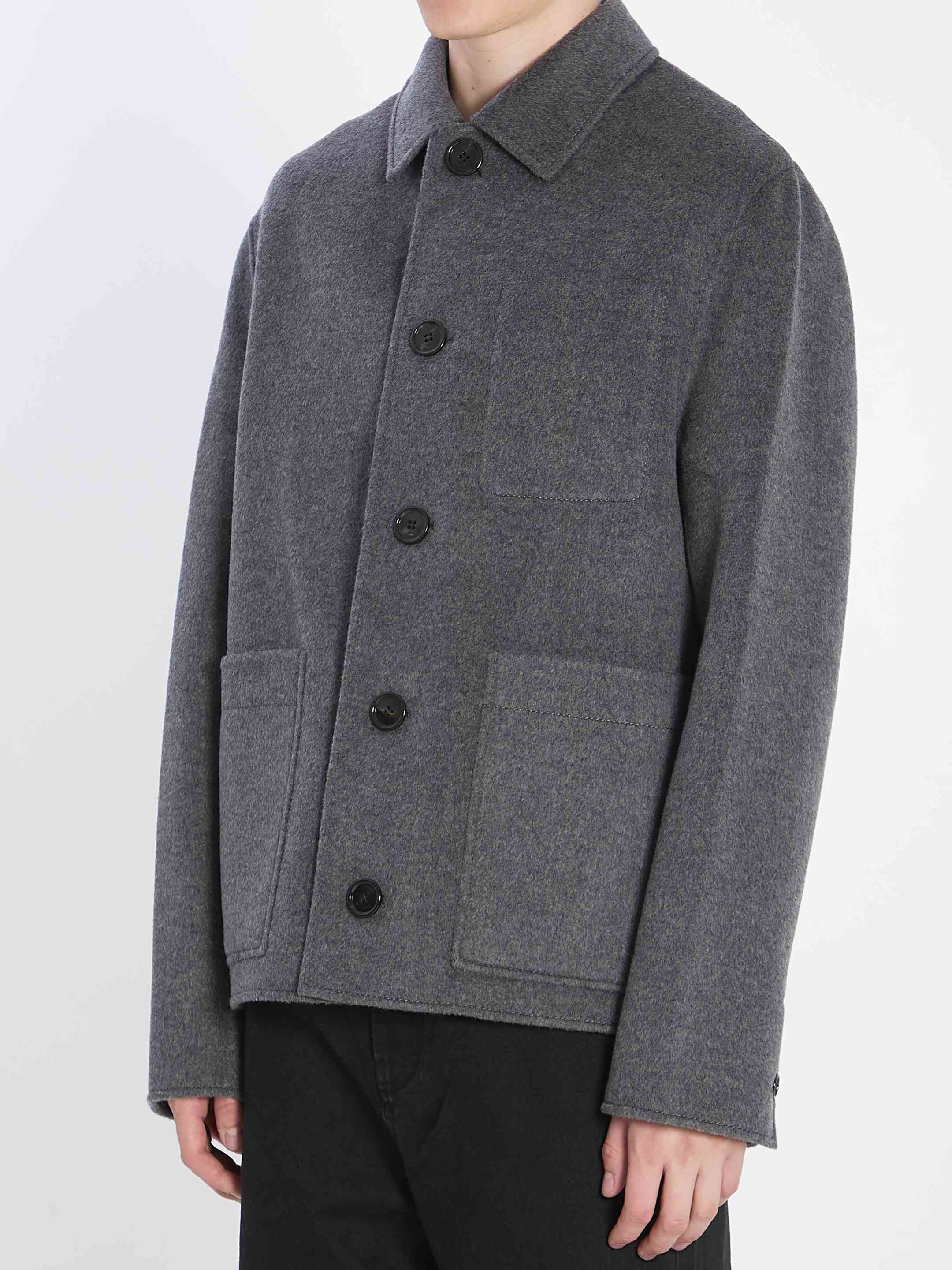 Ami Paris Men Wool And Cashmere Jacket - 2
