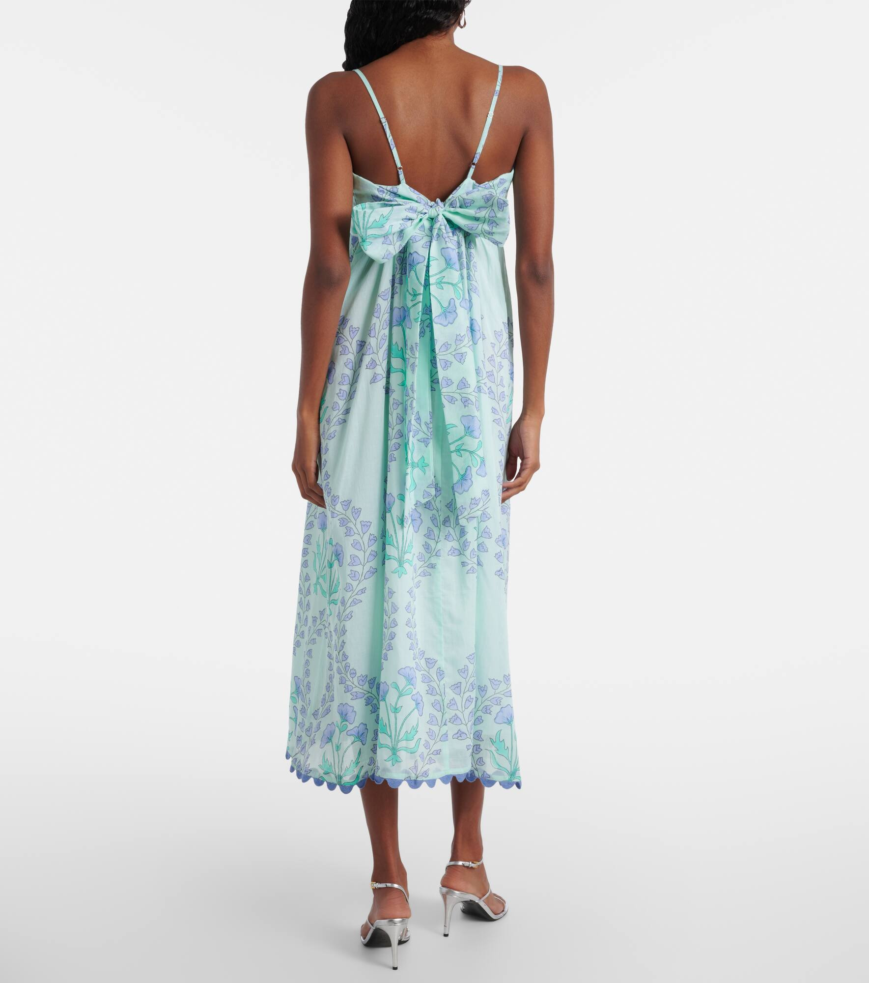 Floral cotton midi dress - 3