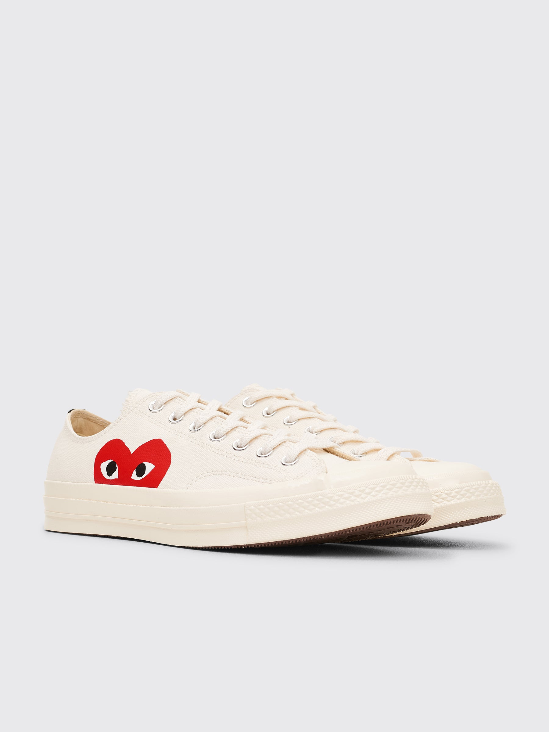 COMME DES GARÇONS PLAY X CONVERSE CHUCK 70 LOW WHITE - 3