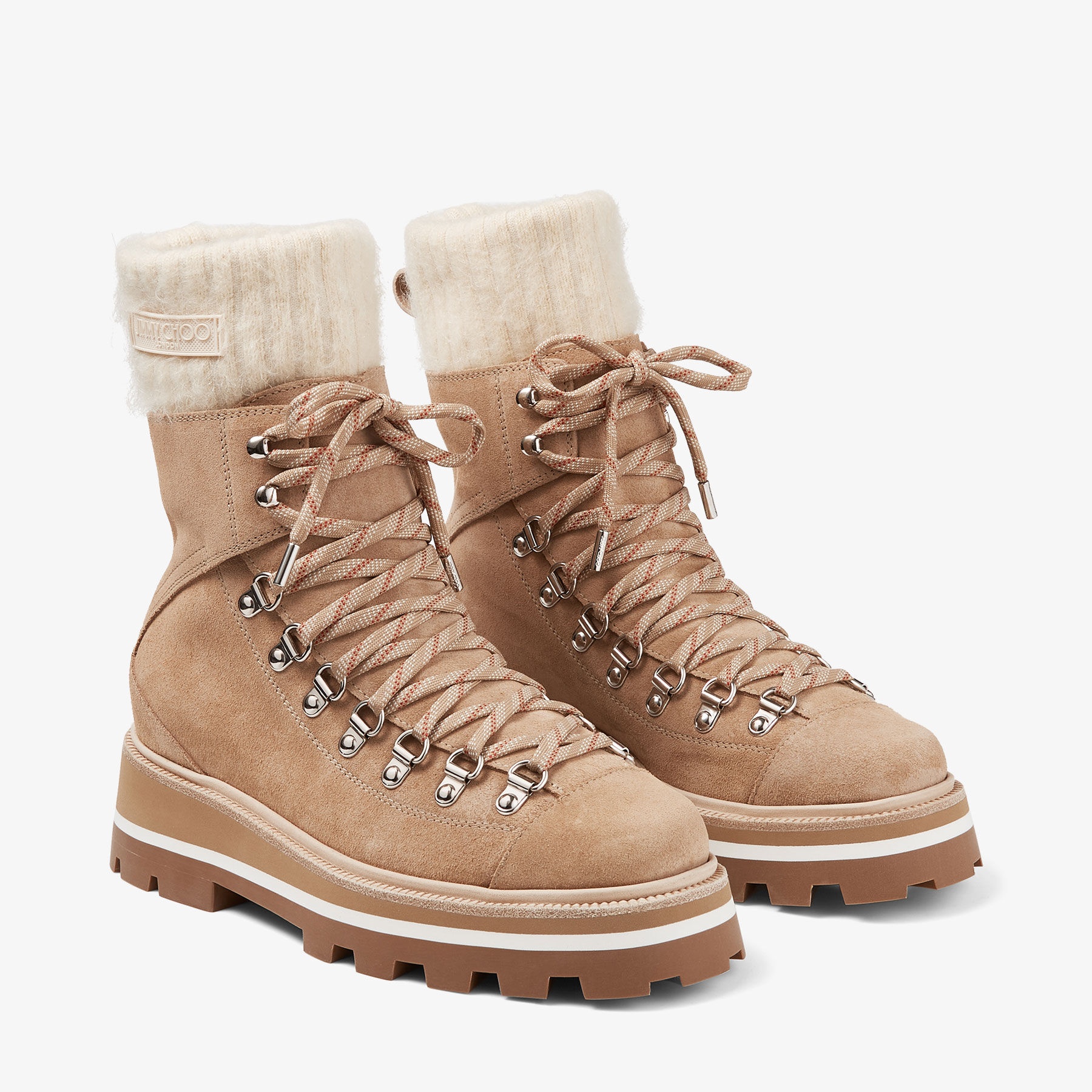 Chike Flat
Stone Crosta Suede Ankle Boots with Knitted Sock - 3