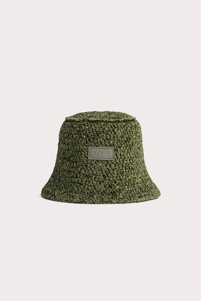 BY FAR Robbie Military Green Chenille outlook