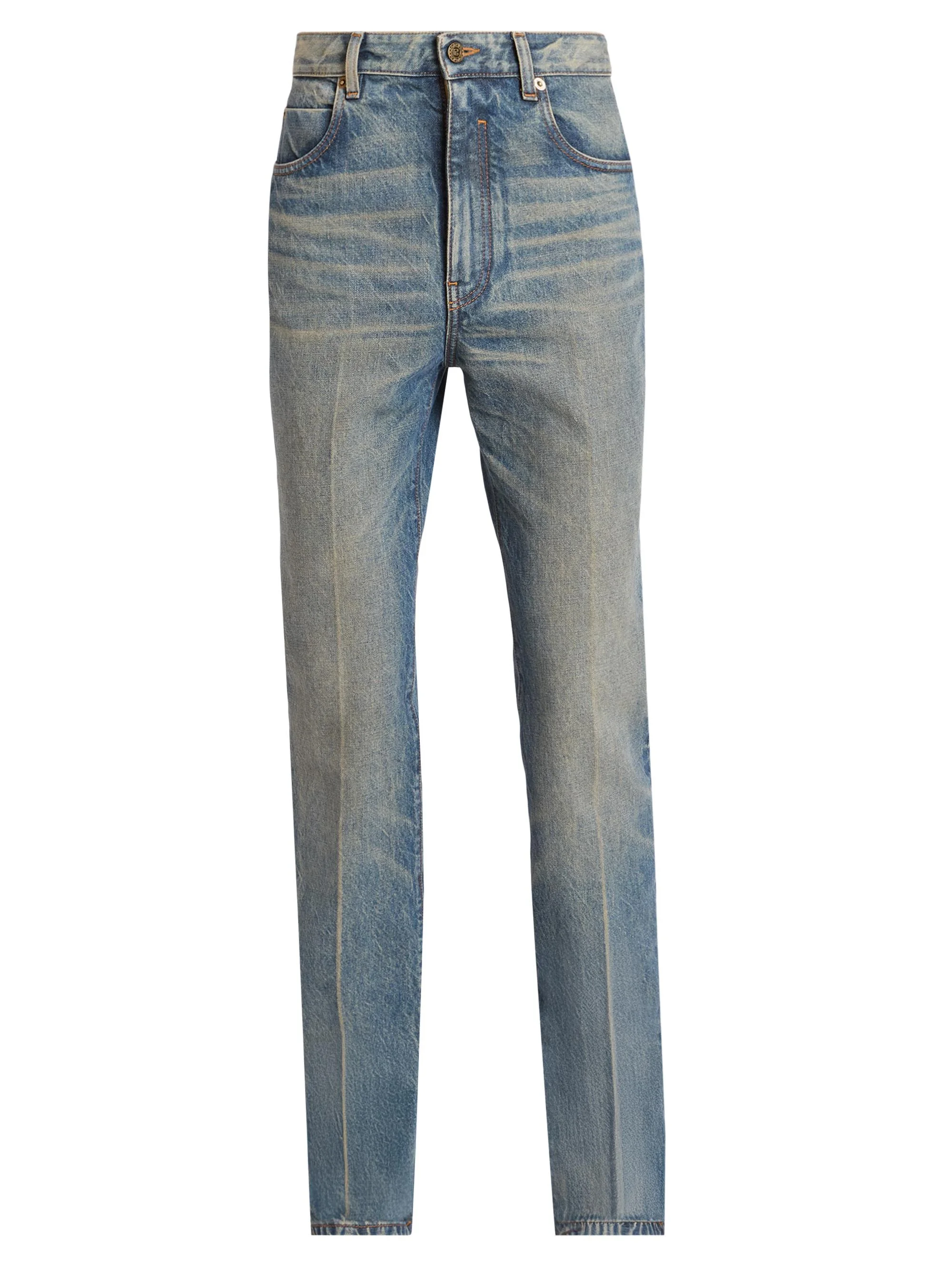 Men's Slim-Fit Straight-Leg Jeans - Bleu Jean Delave - 1