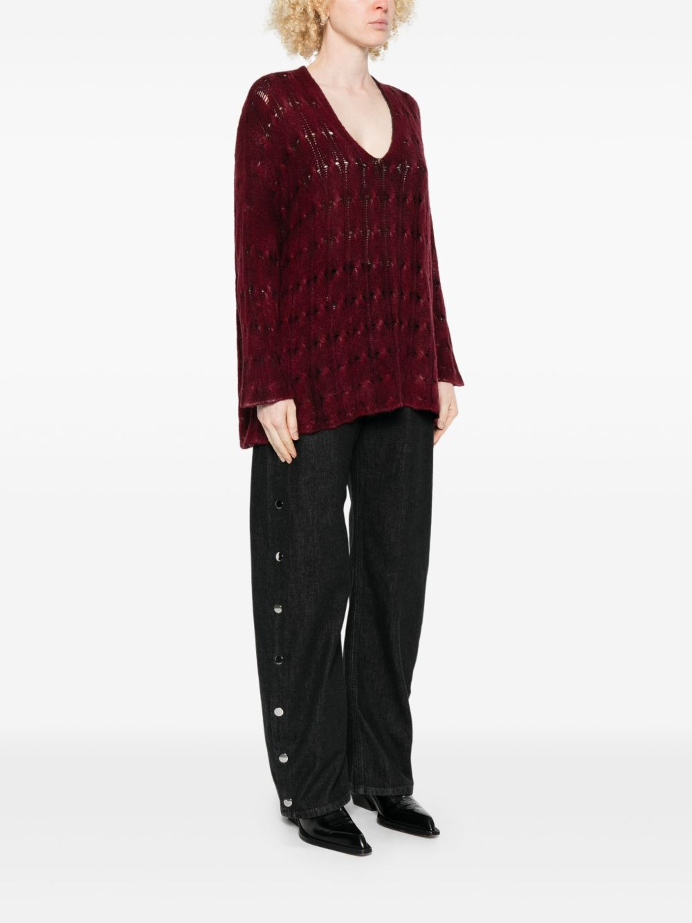 open-knit jumper - 4