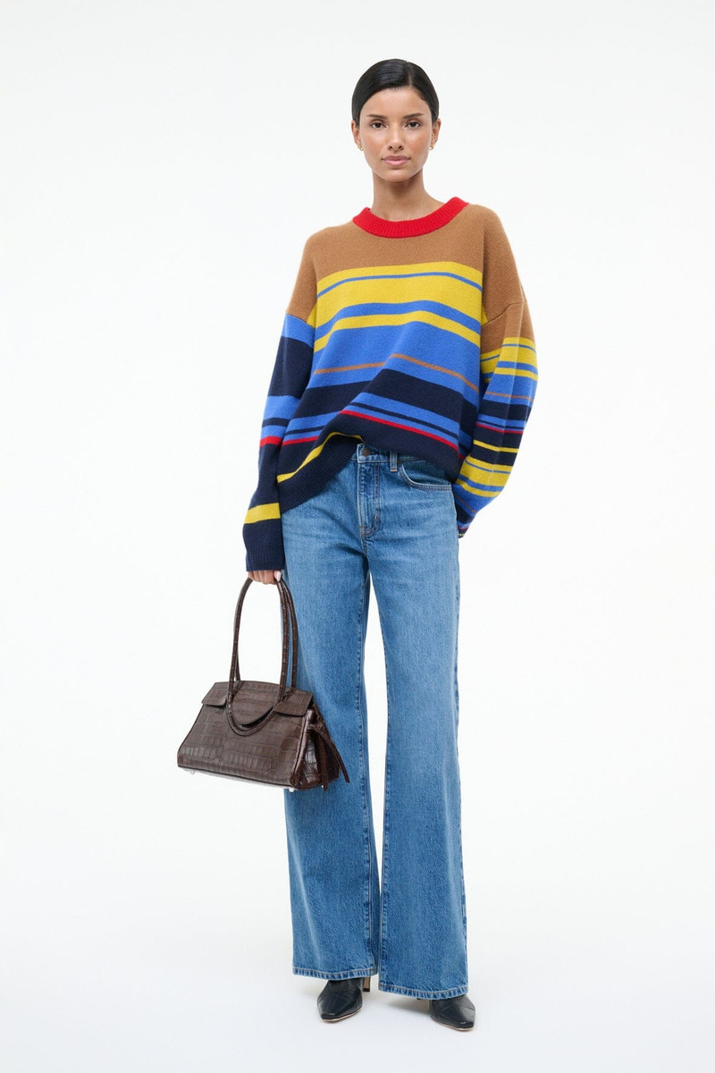 STAUD SERRANO CASHMERE RELAXED CREW ANALOG 1