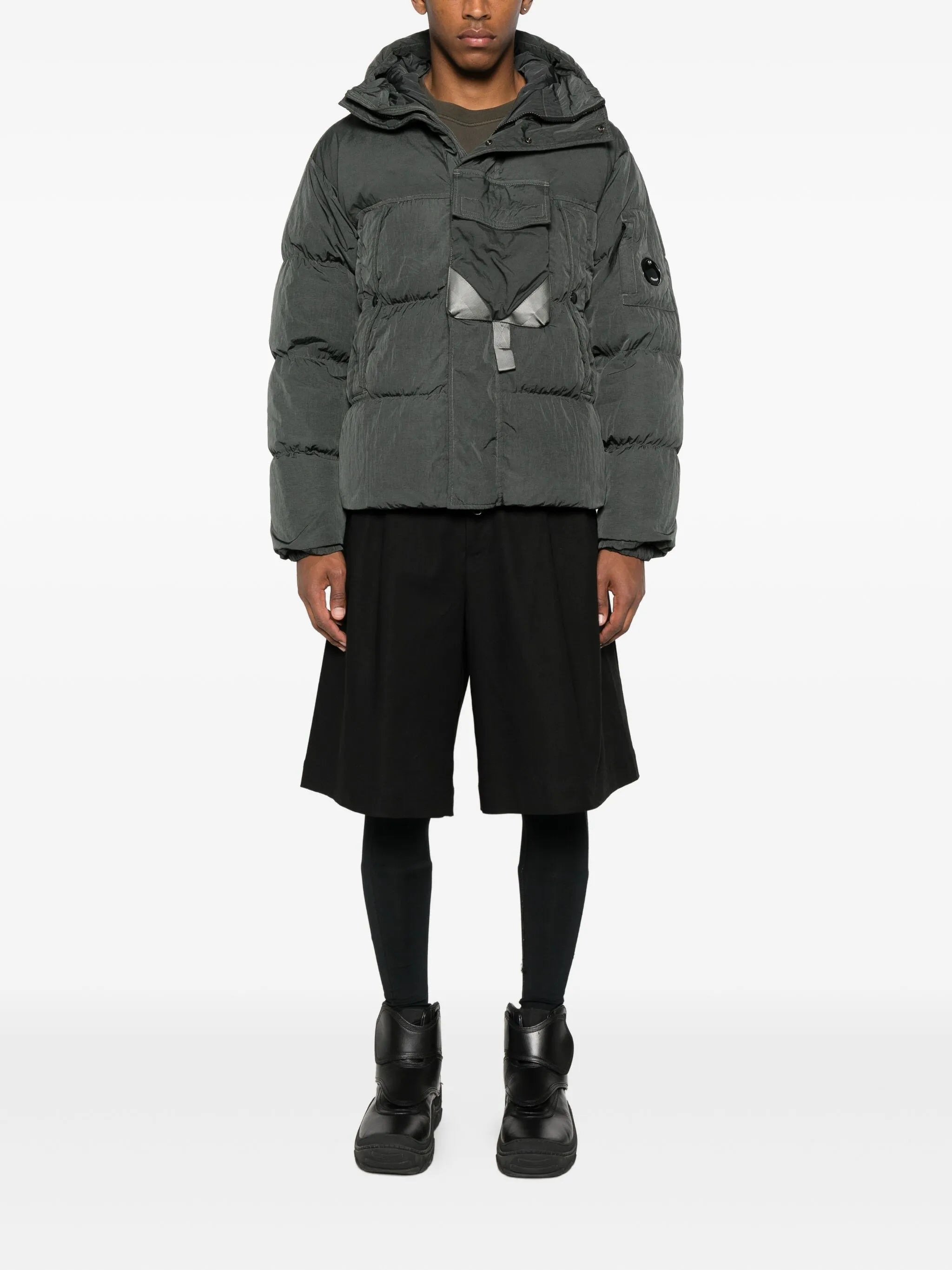 C.p. Company Lens-detail Hooded Puffer Jacket - 3