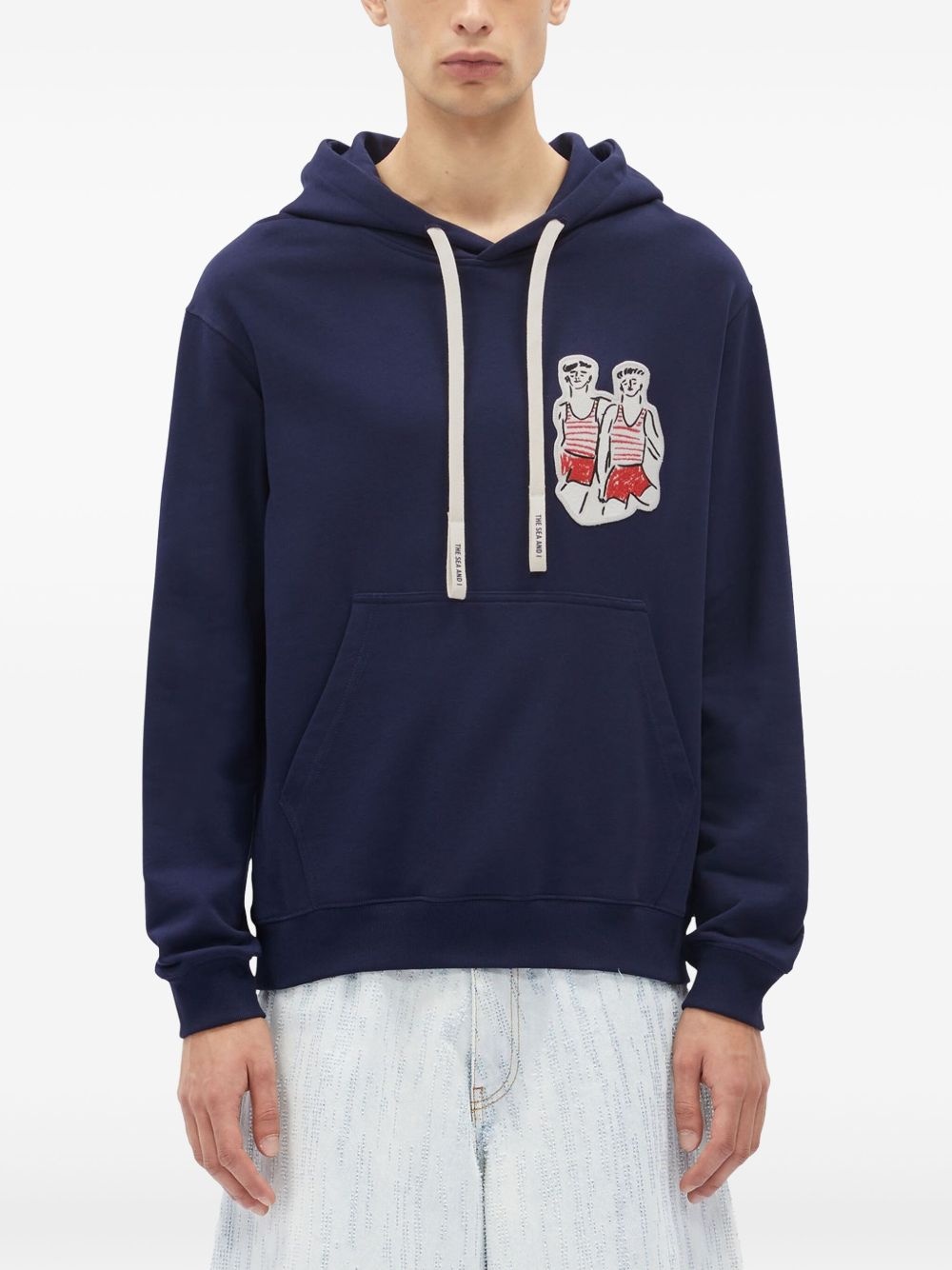 patch-detail hoodie - 2