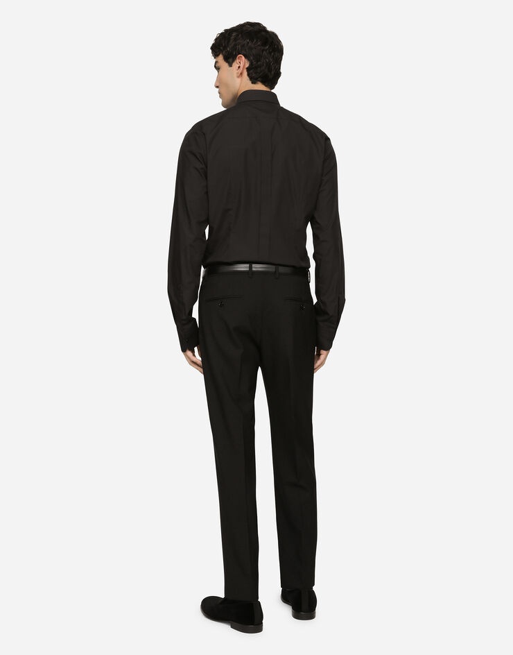 Cotton Gold-fit tuxedo shirt - 3
