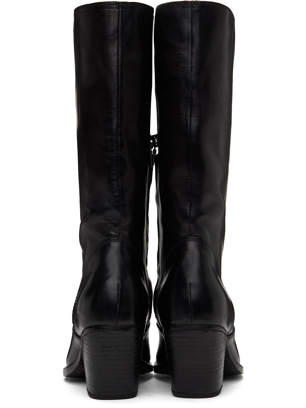 Black Rosebud Tall Boots - 2