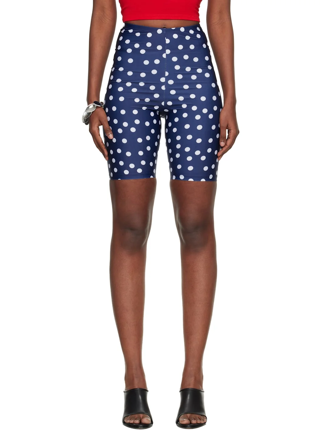 Navy 'The Polka-Dot' Shorts - 1