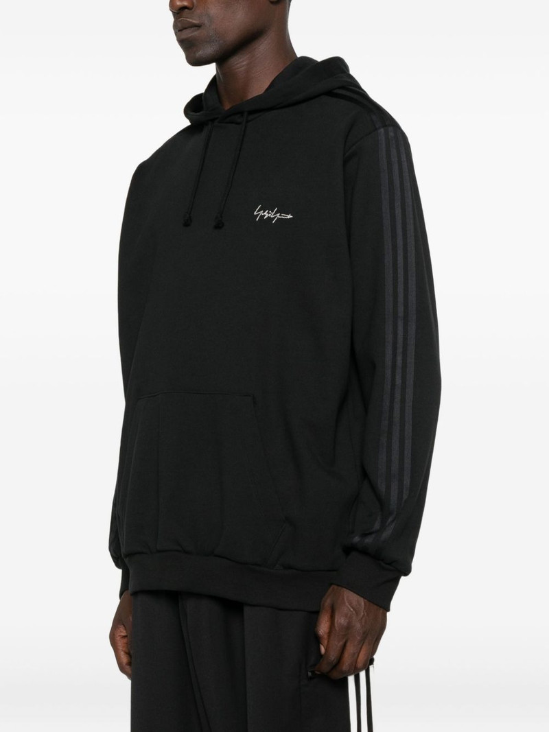 Y-3 stripe-detail hoodie outlook