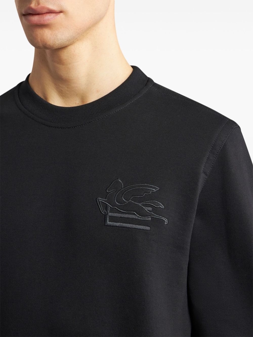 Pegaso-appliquÃ© crew-neck sweatshirt - 4