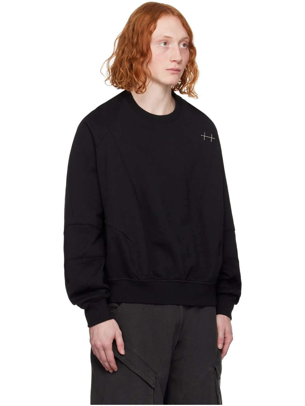 Black Plicate Sweatshirt - 2