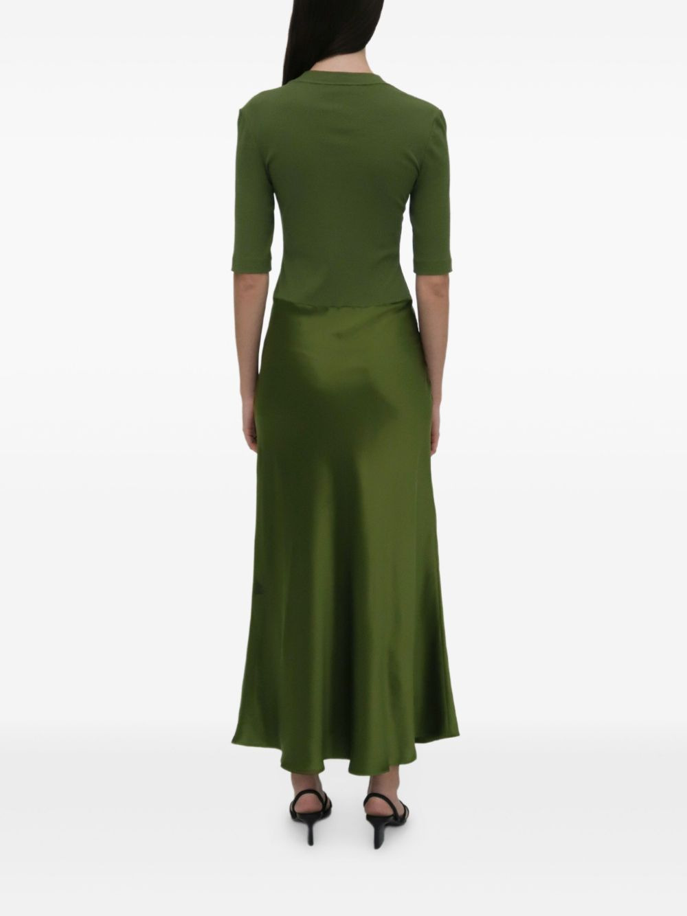 satin maxi dress - 4
