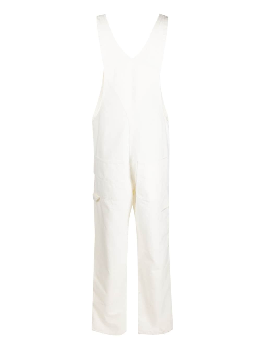 logo-patch straight-leg dungarees - 2