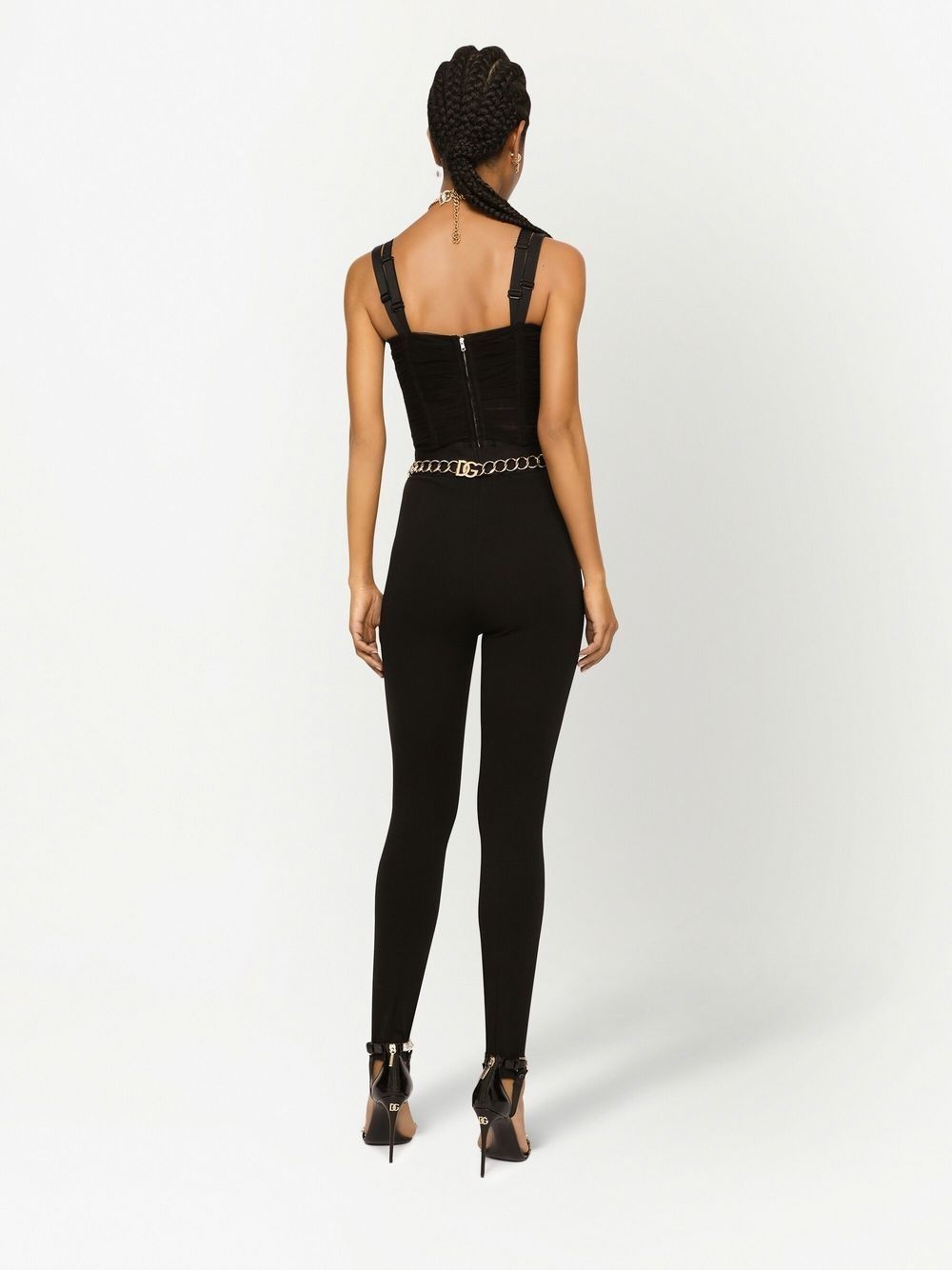 ruched-detailing corset top - 4