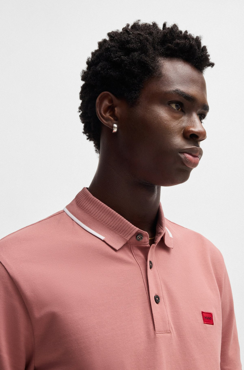 SLIM-FIT POLO SHIRT WITH RED LOGO LABEL 3