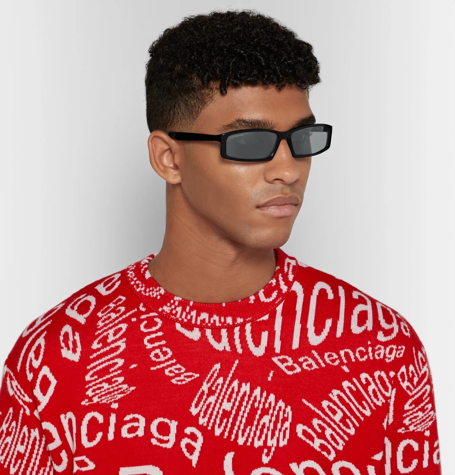 Rectangular-Frame Acetate Sunglasses - 2