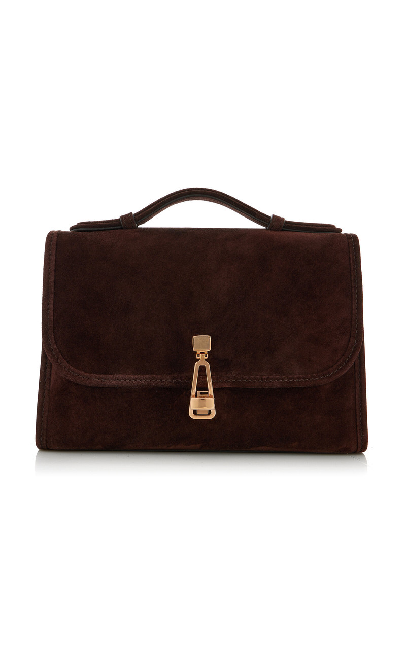 Leonora Small Suede Crossbody Bag brown 1