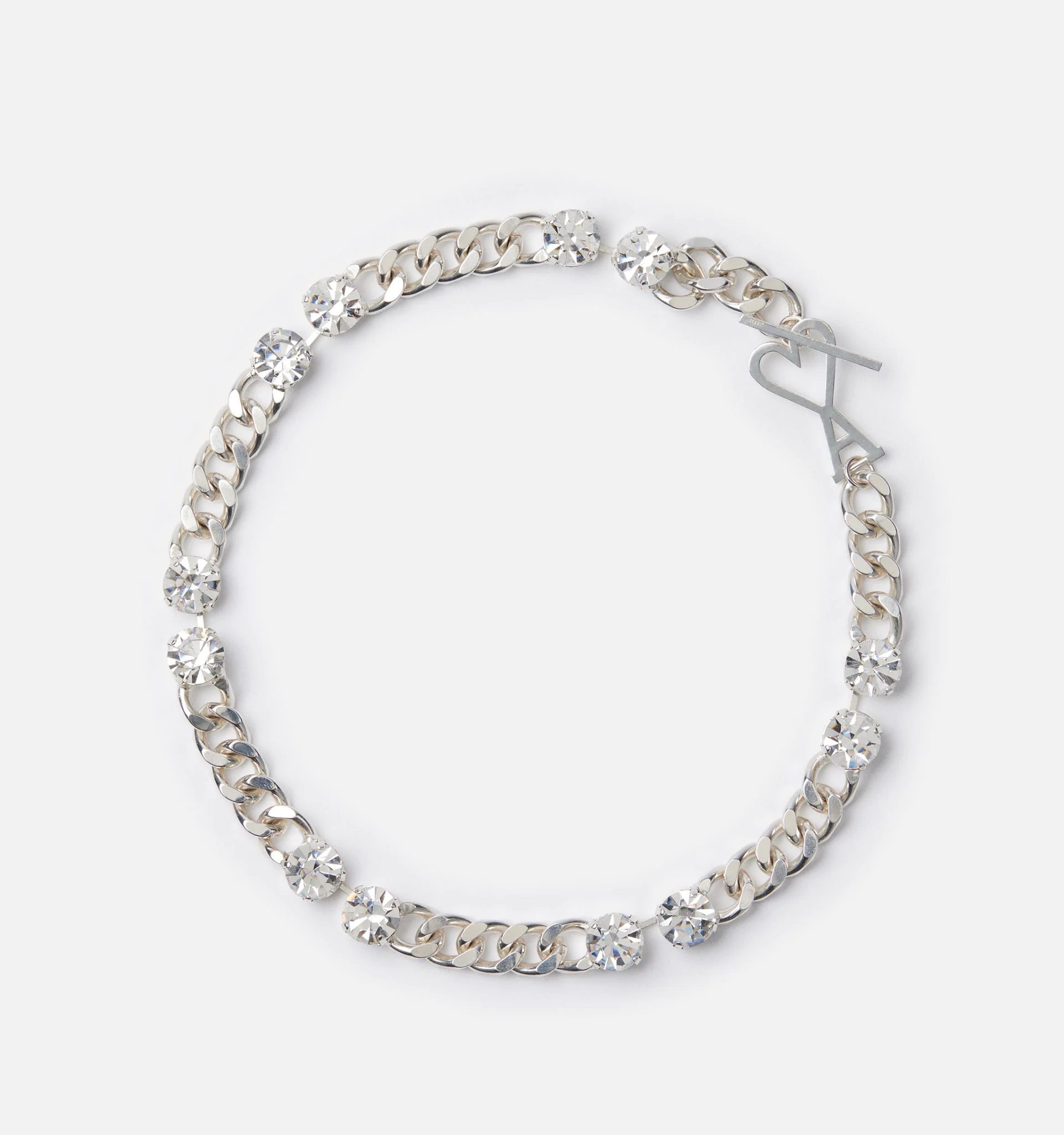 Ami De Coeur Curb Chain And Strass Necklace - 2