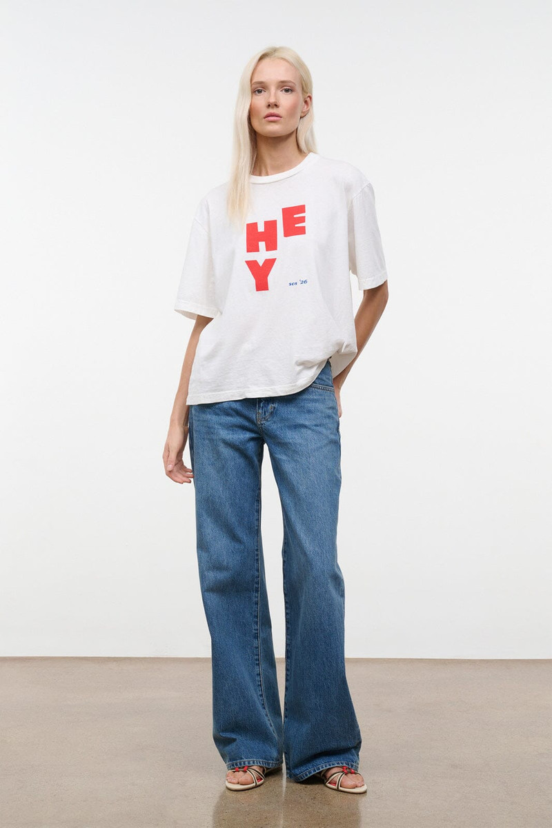 STAUD LIAM RELAXED TEE HEY 1