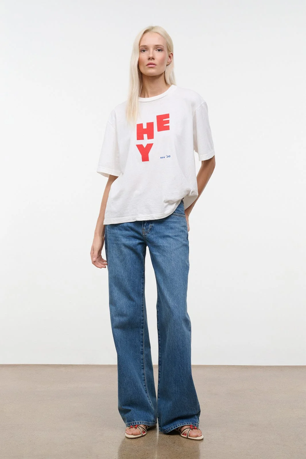 STAUD LIAM RELAXED TEE HEY - 1